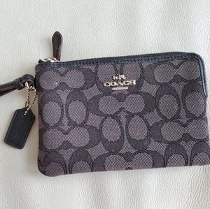 Coach gray wristlet like new